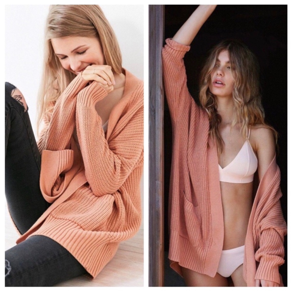 UO BDG Parker Cardigan Terra Cotta